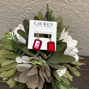 Lauren Ralph Lauren Ruby Red Drop Earrings
